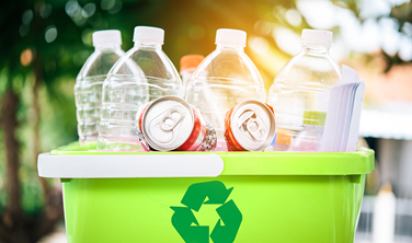 Cans and bottles for recycling 